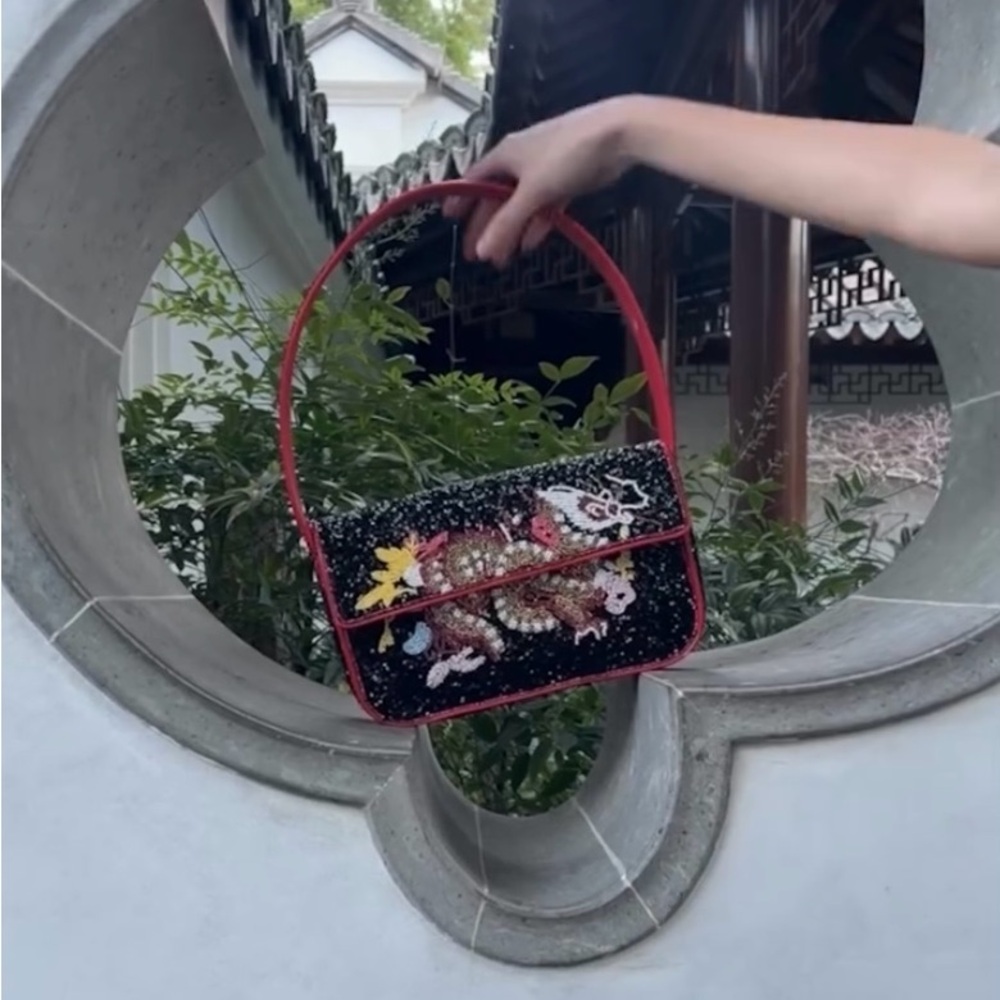 STAUD BEADED TOMMY BAG DRAGON - Picture 5 of 16